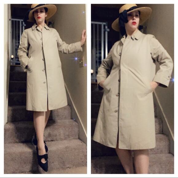 Vintage Jackets & Blazers - 60s khaki mini trench coat